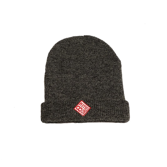 Beanie Antique-Grau grob gewebt 8samKite